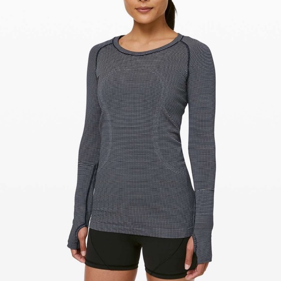 lululemon athletica Tops - Lululemon Swiftly Tech Long sleeve Crew True striped